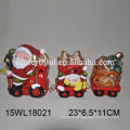 Ceramic Christmas ornament santa with LED